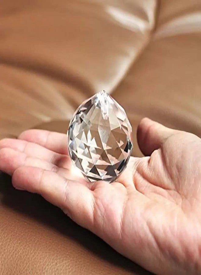 VASTU ART Fengshui Vastu Sun Light Catcher 5 Crystal Ball Wall Hanging for goodluck, Happyness and Prosperity Decorative Showpiece - 5 cm (Crystal, White) - Image 3